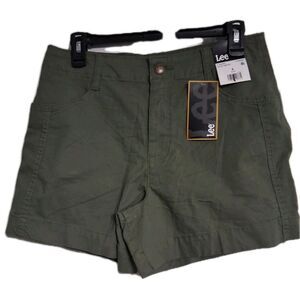 NWT Women's Lee 4" A-Line Shorts Size 6 Olive Grove